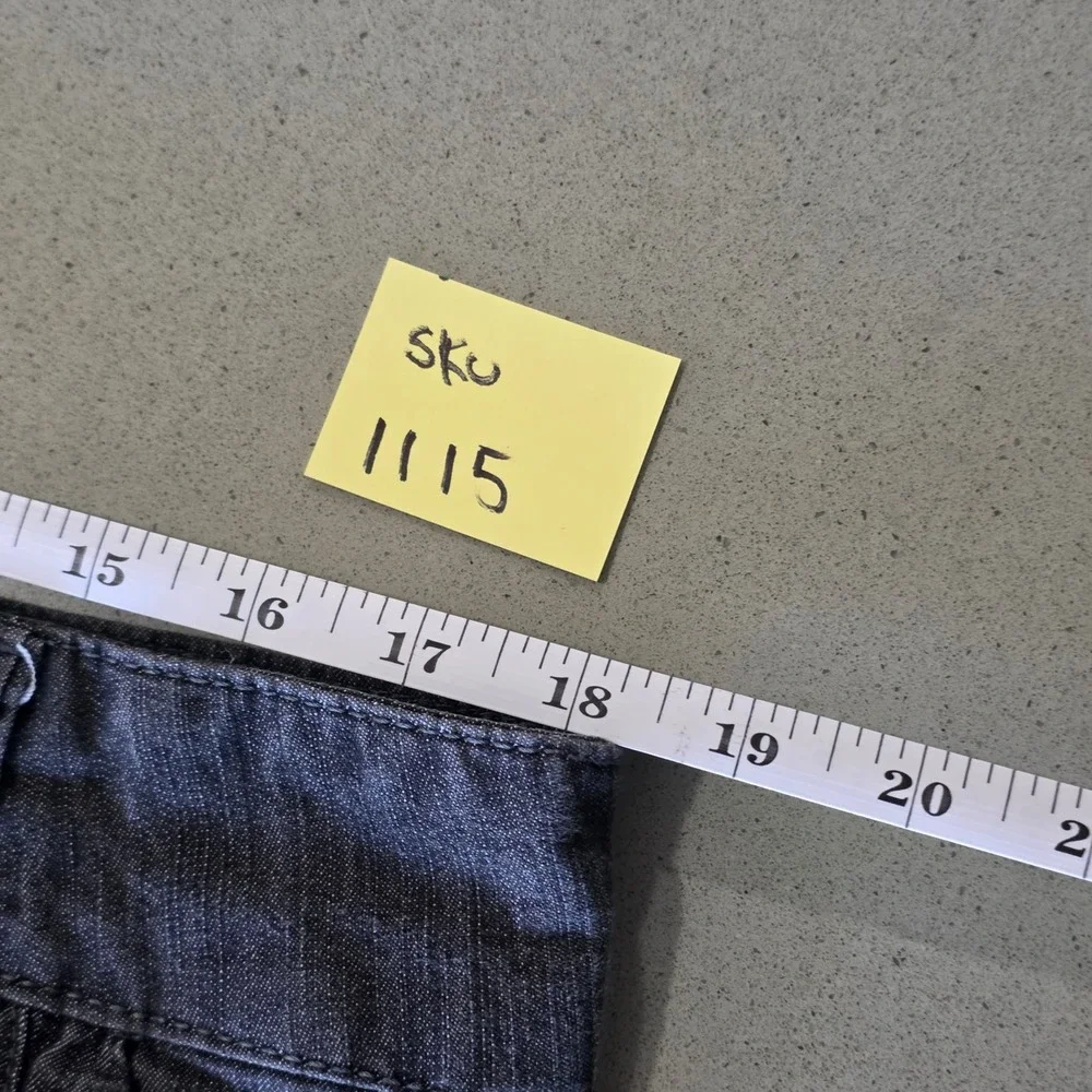 SO Heritage‎ Womens Flare Leg Jeans Gray Denim Double Button Size 17